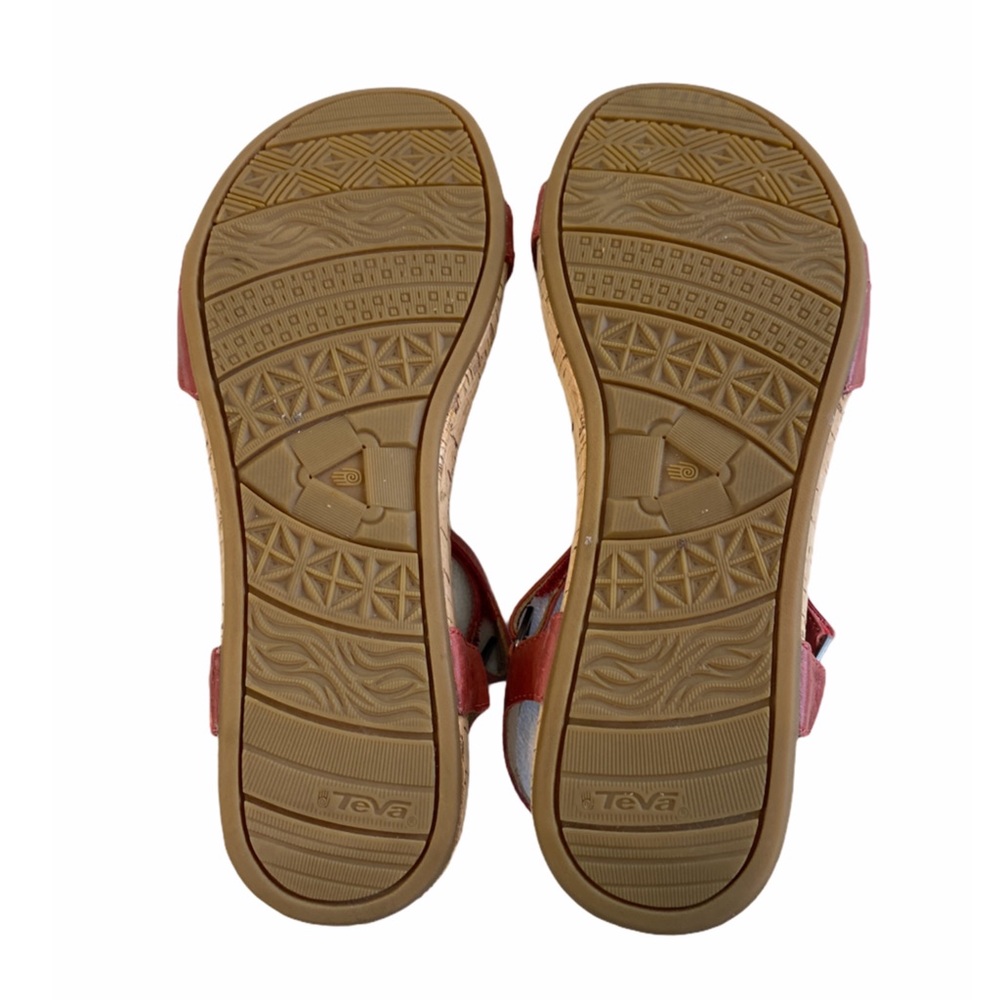 Teva Women's Red Cork Footbed Sandals - Picture 9 of 15